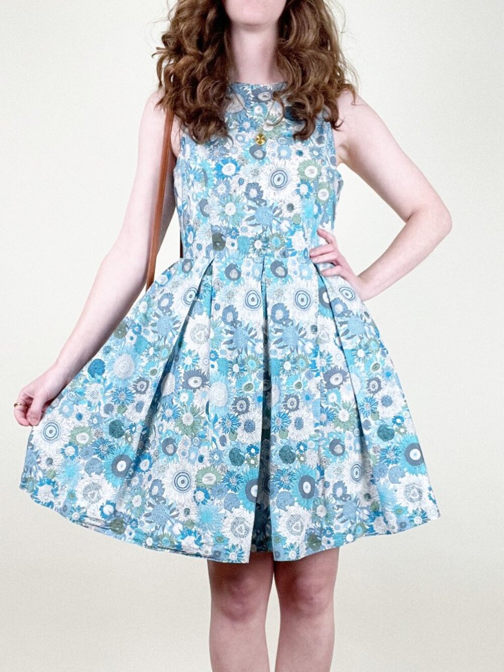 Vintage Liberty of London Fabrics Mini Sun Dress Fit & Flare Floral Sundress - 8 - Picture 5 of 9